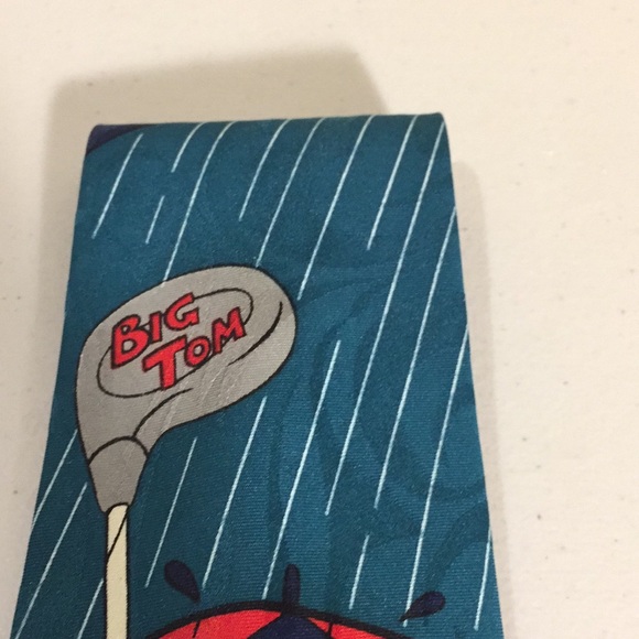 Tom & Jerry Cartoon Tie Green / Blue Vintage 1994 - Picture 6 of 13